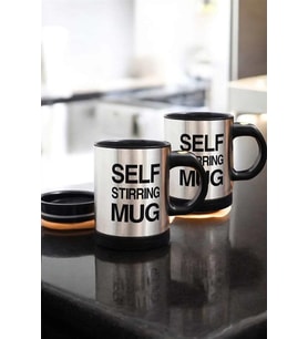 Yazılı Mug Kupa Karıştırıcı Özelliği Ve Paslanmaz Çelik