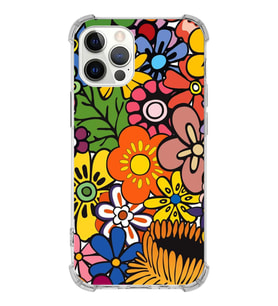 PrintiFy Apple iPhone 12 Pro Max Uyumlu Retro Color 2 Baskılı Şeffaf Köşe Korumalı Antişok Kılıf
