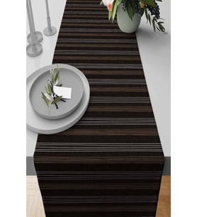 Siyah Çizgi Desenli Premium Masa Örtüsü Runner RNR167
