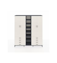 Hyperion Gardrop 10 Raflı 8 Çekmeceli 2 Askılı 220x44x243 Antrasit-Aytaşı/Aytaşı