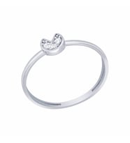 Diamond Line-Gülaylar Beyaz Altın 14 Ayar Geometrik Yüzük