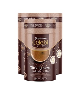 Gourmet Çelebi Türk Kahvesi 3'lü Paket - 250 Gr x 3 Adet