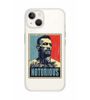 Iphone 14 Plus Uyumlu Conor Mcgregor Notorious Desenli Şeffaf Telefon Kılıfı