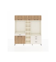 Arges Dolap 11 Raflı 4 Çekmeceli 2 Askılı 220x30x243 Aytaşı-Çam/Aytaşı