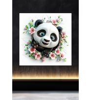 Lucena Metal Tablo Duvardaki Delik Koleksiyonu - Panda 4