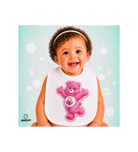Care Bears Keten Bebek Mama Önlüğü – Yumuşak, Emici, Yıkanabilir, Özel Tasarım P034