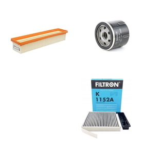 Bosch Filtre Bakım Seti Renault Clio III 1.2 Benzinli 2005-2011 Hava + Yağ f. + Polen Filtre Filtron
