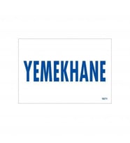 Yemekhane Uyarı Levhası 17,5X25 Kod:1671
