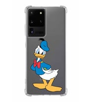Samsung Galaxy S20 Ultra  Köşe Korumalı Antişok Kapak Donald Duck Tasarımlı Şeffaf  Kılıf