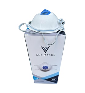 Ant Beyaz Ventilli FFP2 NR Toz İş Güvenlik Sanayi Boya Konik Maske - 25 Adetlik 10 Paket