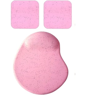 Oval Kum Desen Bilek Destekli Mouse Pad + 2 Adet Kupa Fincan Bardak Altlığı Altlık Set (pembe)