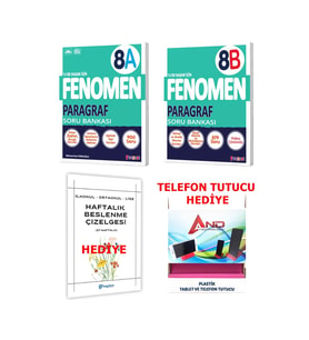 Fenomen Yayıncılık 2025-2026 Müfredat 8 Sınıf Yeni Nesil Sorulu Paragraf A Ve B Serisi (Başlangıç-Orta-Zor) Soru (Çok Renkli)