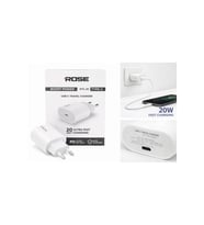 Rose RTC-20 20W Ultra Hızlı / USB-C Seyahat Hızlı Güç Şarj Cihazı