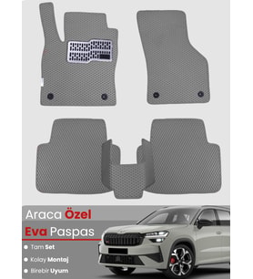 SKODA KODİAQ (2024-2025) Uyumlu EVA Paspas Tam Set–Oto Paspas,Araca Özel,Kolay Montaj