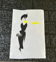 29X20 CM KADIN GÖRSELLİ ARMA DİKİŞ GİYİM AKSESUARI