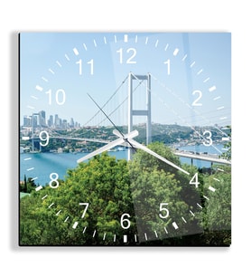 Boğaziçi Köprüsü Cam Saat - 40 cm