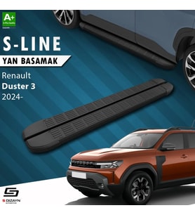 Renault Duster 3 S-Line Siyah Yan Basamak 183 Cm 2024 Üzeri A+ Kalite
