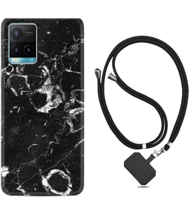 Vivo Y11S Y21S Y20 Y20S Y70 Kılıf Boyun Askılı Silikon Black Hole Marble 1387