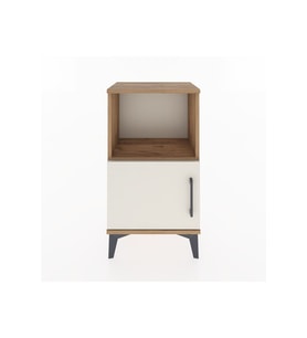 Arges Komodin 2 Raflı Tek Kapaklı 44x30x80 Çam-Aytaşı