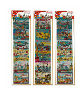 İstanbul Temalı Silikon Buzdolapı Süsü Magnet 6'Lı Set