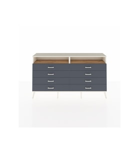 Arges Konsol 2 Raflı 8 Çekmeceli  176x30x99 Aytaşı-Çam/Antrasit