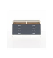 Arges Konsol 2 Raflı 8 Çekmeceli  176x30x99 Aytaşı-Çam/Antrasit