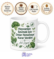 Sadece Vegan Köfte Yiyenlere Bitkisel Protein Doğa Dostu Kupa Bardak Hediye