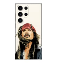 Samsung Galaxy S23 ULTRA Uyumlu Jack Sparrow Tasarımlı Şeffaf Telefon Kılıfı