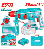 TOTAL LI-ION AKÜLÜ KÖMÜRSÜZ 42V KIRICI DELİCİ TRHLI422682E