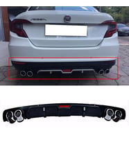 Fiat Egea Siyah Difüzör 4 Krom Egzoz Görünümlü Difizör Arka Ek Body Kit
