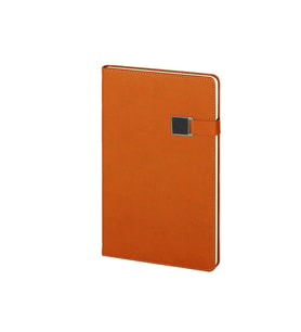 Termo Deri Mıknatıslı Kemerli Defter  (Taba)