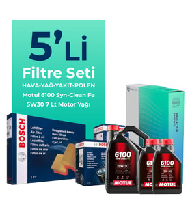 BOSCH Peugeot Boxer 2.2 Dizel Filtre Bakım Seti Motul Motor Yağlı (2014-2016) 5 Li