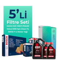 BOSCH Peugeot Boxer 2.2 Dizel Filtre Bakım Seti Motul Motor Yağlı (2014-2016) 5 Li