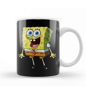 Spongebob Squarepants Design Süngerbob Kupa Bardak Porselen