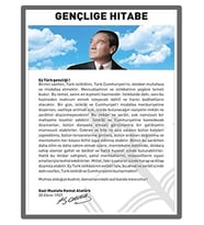 Gençliğe Hitabe Yapışkanlı Çıkartma 12X17cm - 10 adet