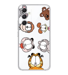 Samsung Galaxy A34 Uyumlu Garfield Tasarımlı Şeffaf Telefon Kılıfı