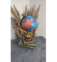 Kitap Figürlü Dünya Atlas Polyester Kitap Tutucu & Biblo