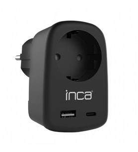 IPW-42SYX 1Port 12W USB+Type-C Akım Korumalı  Duvar Priz - Siyah