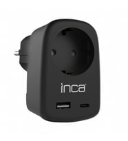 IPW-42SYX 1Port 12W USB+Type-C Akım Korumalı  Duvar Priz - Siyah