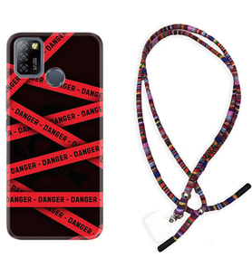 INFINIX Smart 4 5 6 Zero 8 S5 Pro Kılıf Boyun Asklı Rasta Silikon Danger 1372