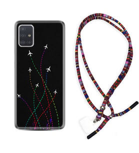 Samsung a71 A72 A73 A7 A9 2018 C7 C9 Kılıf Boyun Asklı Rasta Silikon Line Planet 1736