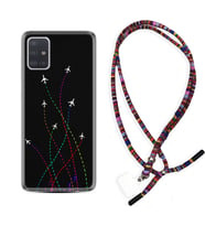 Samsung a71 A72 A73 A7 A9 2018 C7 C9 Kılıf Boyun Asklı Rasta Silikon Line Planet 1736