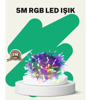 50’li LED Şeffaf Kablolu 5 m Aydınlatma Işık Süsleme Led