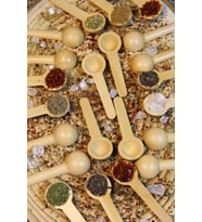 Bambu Ölçek Kaşığı - Baharat Kaşığı 6 adet (Camel)