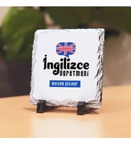 İngilizce Öğretmenlerine Hediye Taş Baskı