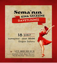 Kına Davetiye 100 Adet ARL2010