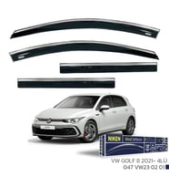 Vw Golf 8 Kromlu Cam Rüzgarlığı Niken 2021+ sonrası uyumlu (Siyah)
