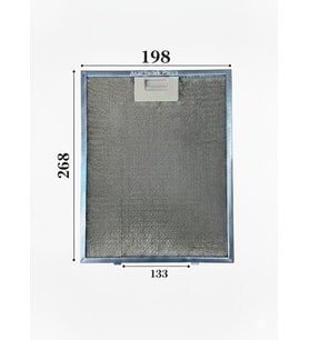 En 19,8 cm Boy 26,8 cm Aspiratör Davlumbaz Metal Yağ Filtresi