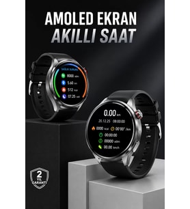Northcity Akıllı Saat Bluetooth Bağlantılı AMOLED Ekran Uyku ve Nabız Takibi