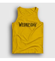 Presmono Unisex Sarı Logo Wednesday Addams Family Addams Ailesi Atlet 365429tt (Sarı)